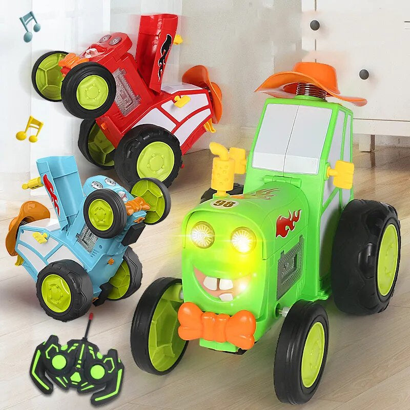 JumpMaster RC Stuntauto – Op afstand bestuurbaar met LED, muziek en spectaculaire stunts voor kinderen