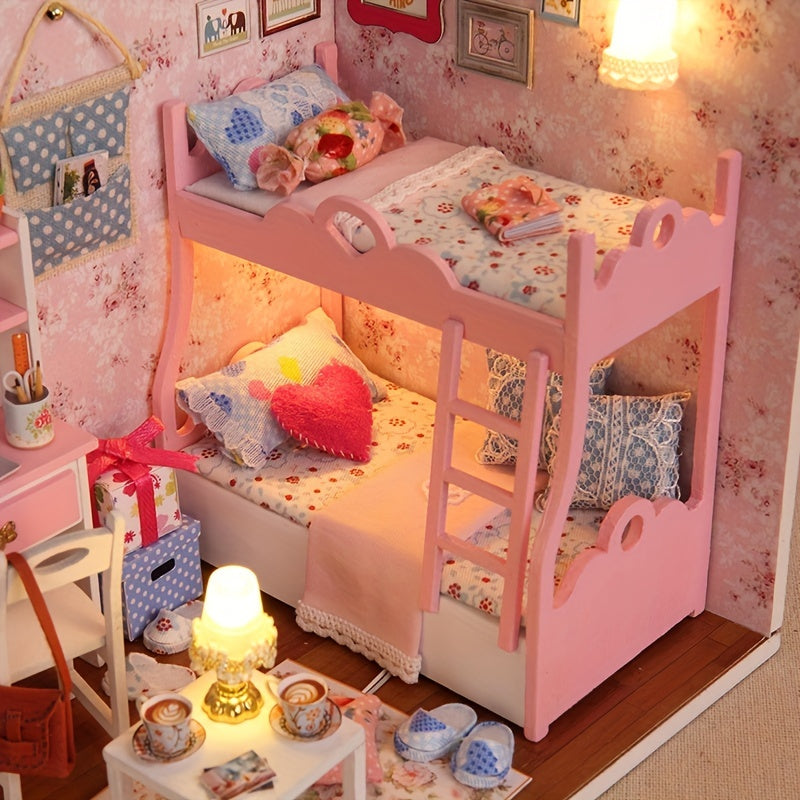 DIY Miniatuur Poppenhuis Bouwset – Gedetailleerde Kamer om Zelf te Maken