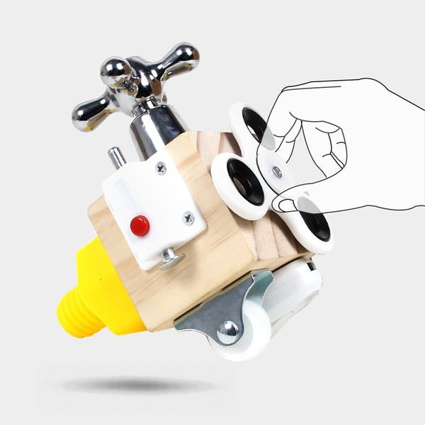 BusyBox Explorer – 7-in-1 Educatief Houten Speelgoed voor Peuters | Versterk Motoriek en Cognitie
