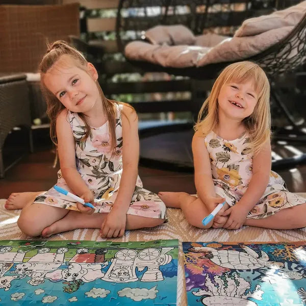 Montessori Waterpuzzel voor Kinderen – Herbruikbaar, Rommelvrij en Perfect voor Sensorisch Spel