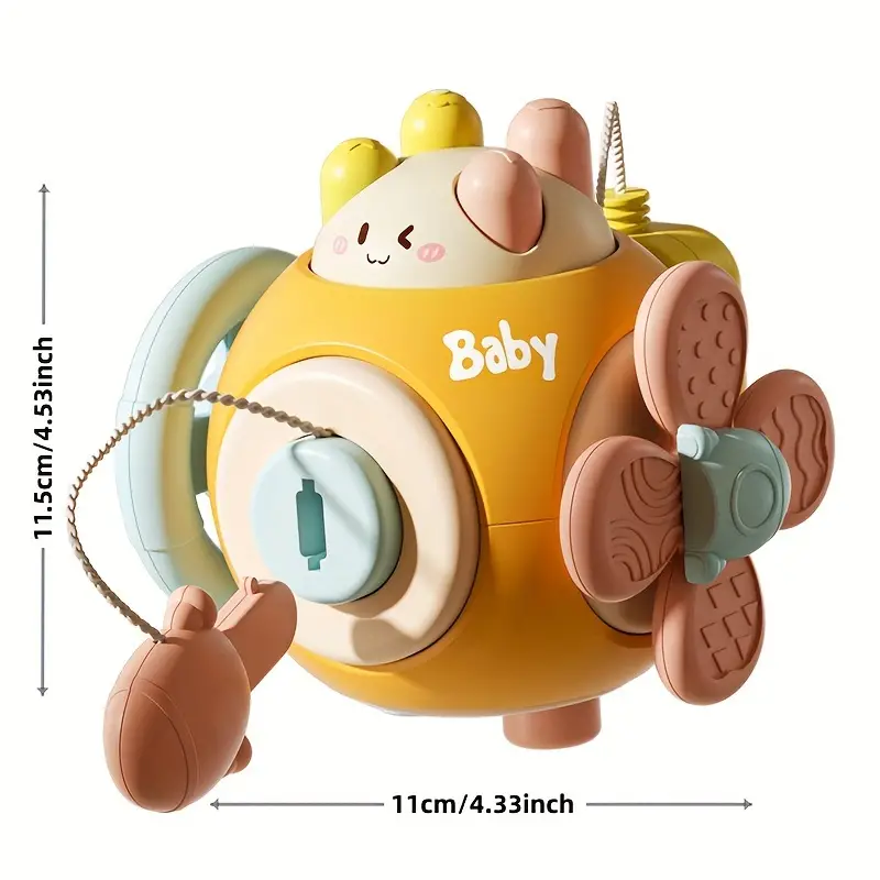 Montessori Fun Ball – Educatieve Baby Bal voor Sensorische Ontwikkeling & Fijne Motoriek