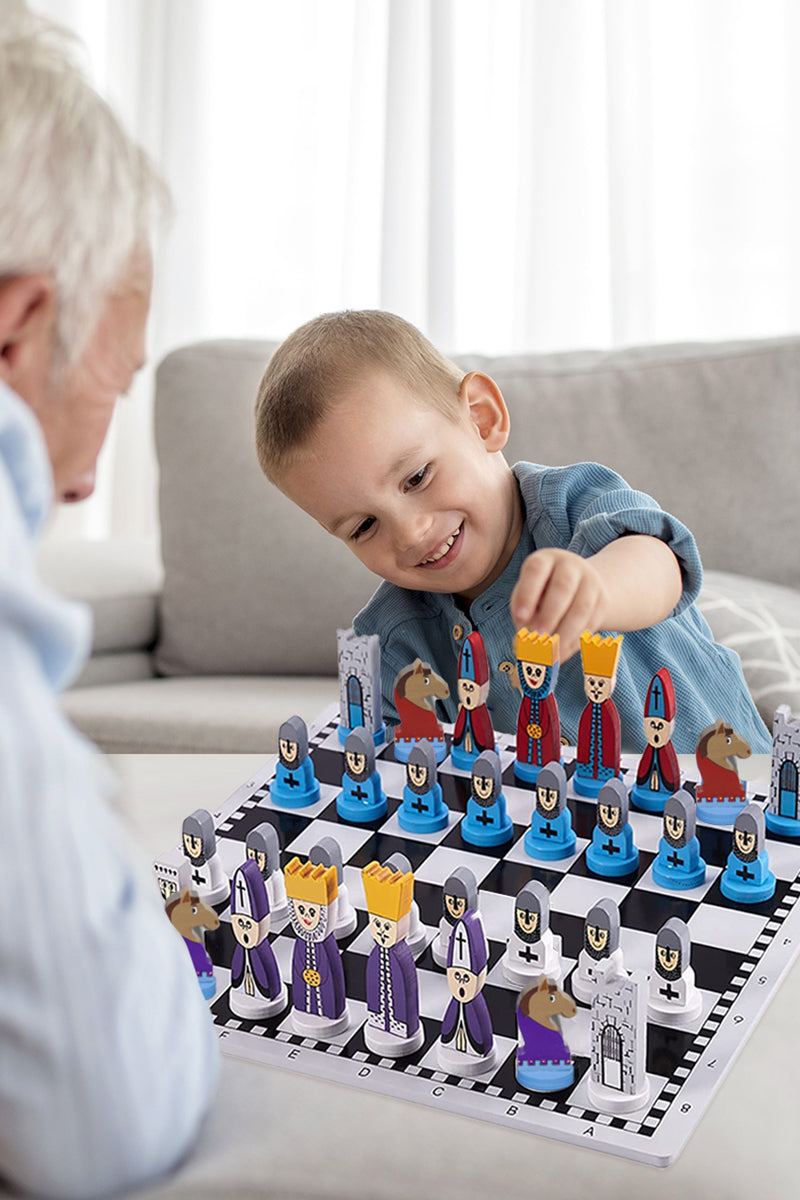 Schaakspel voor kinderen – houten schaakbord kind