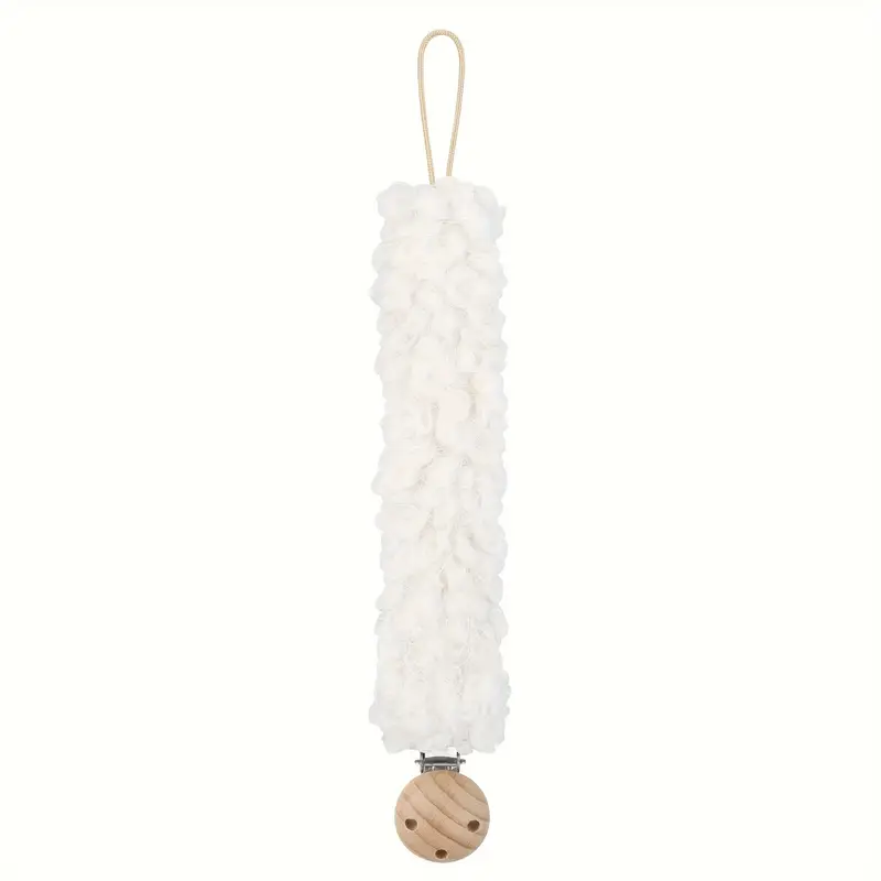 Cozy Teddy Speenkoord – Veilig, Pluche Baby Speenhouder met Houten Clip voor Peuters