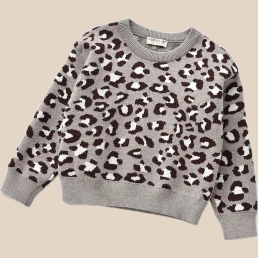 Kinder trui dierenprint – warme trui kind (1-6 jaar)