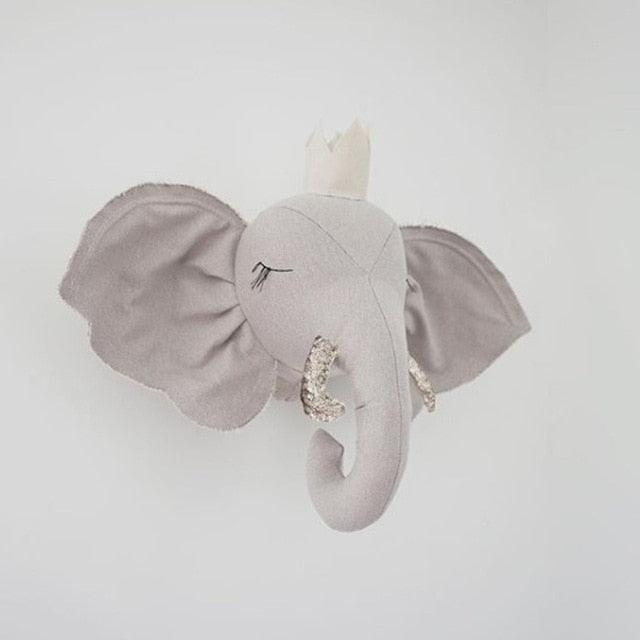 PlayNest Dierenwanddecoratie - Zachte Pluche Dierenkoppen voor Kinderkamer | Educatief & Speels