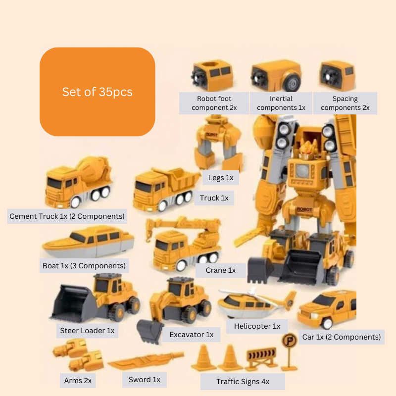 Magnetische Bouwset voor Kinderen – FlexiMag Builder | Creëer Voertuigen & Robots