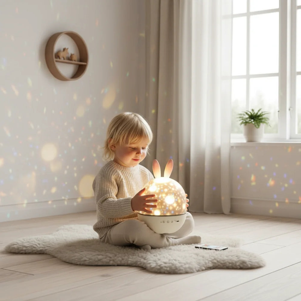 SkyProjector Sterren Nachtlamp – Rustgevende Projector voor Kinderen met Muziek & Afstandsbediening