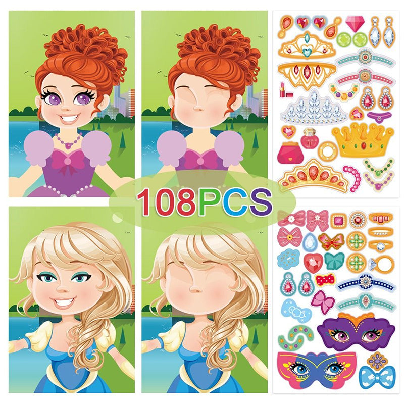 Prinsessen Dress-Up Stickers voor Kinderen – Creatieve Outfits & DIY Kledingstickers