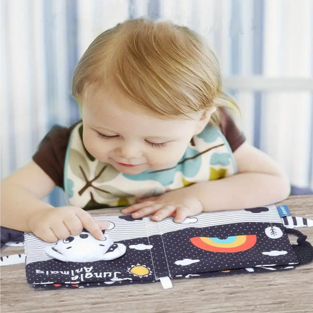 Baby’s Eerste Zwart-Wit Dierenboek – Stimuleer Zintuigen & Motoriek