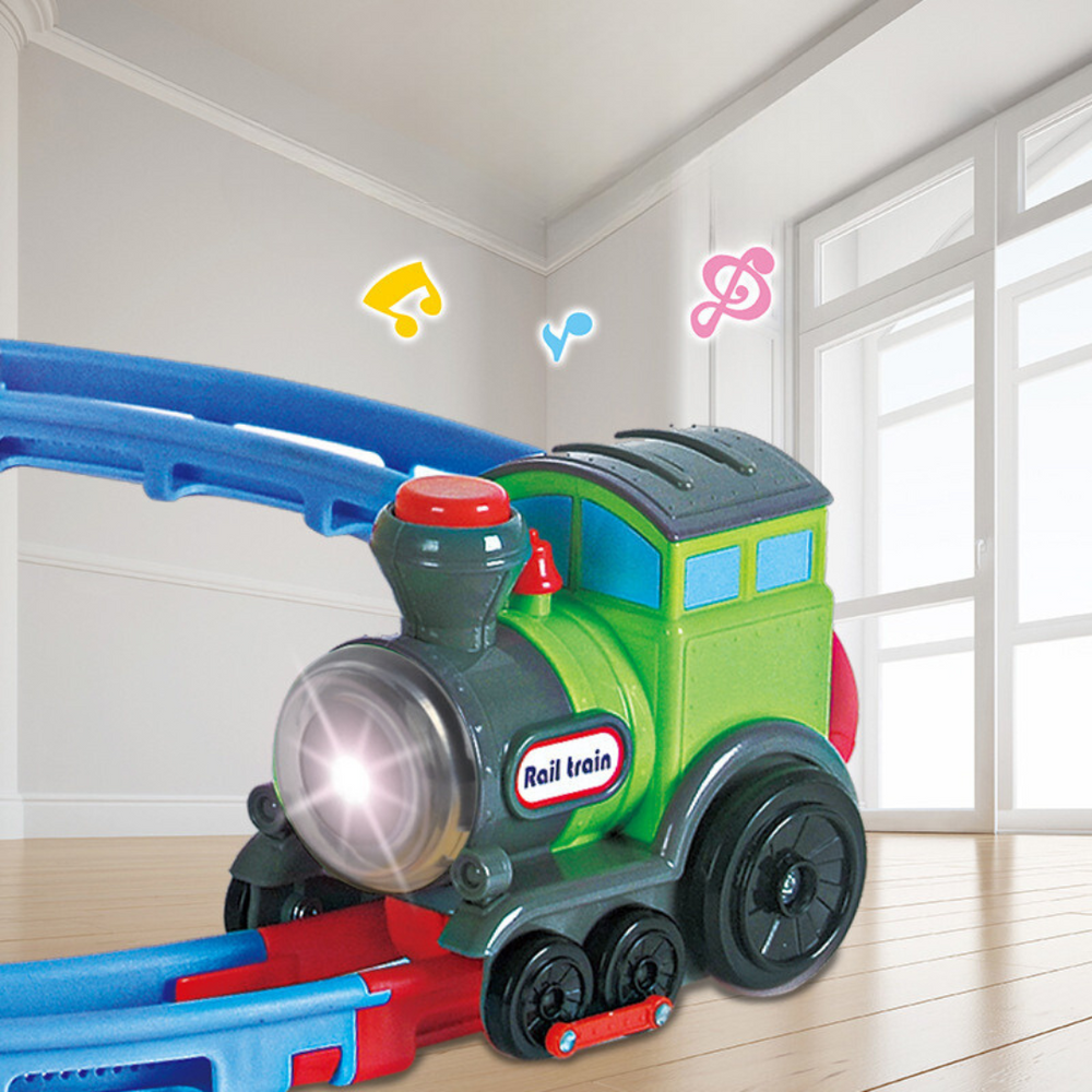 Flexibele Treinbaan voor Kinderen – Bouw Zelf, Met Licht & Geluid | LumoRail Treinset