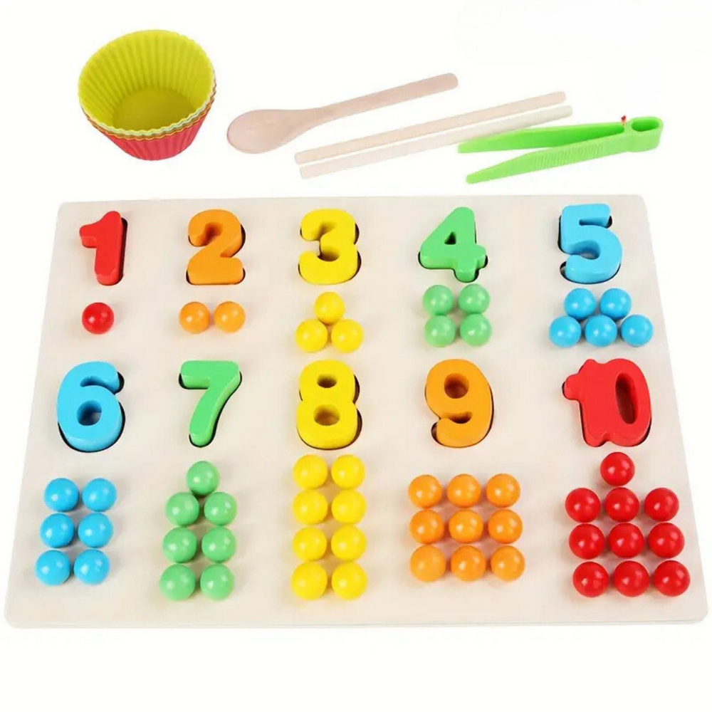 Montessori Tel- en Sorteerspel – Educatief Rekenspeelgoed voor Peuters