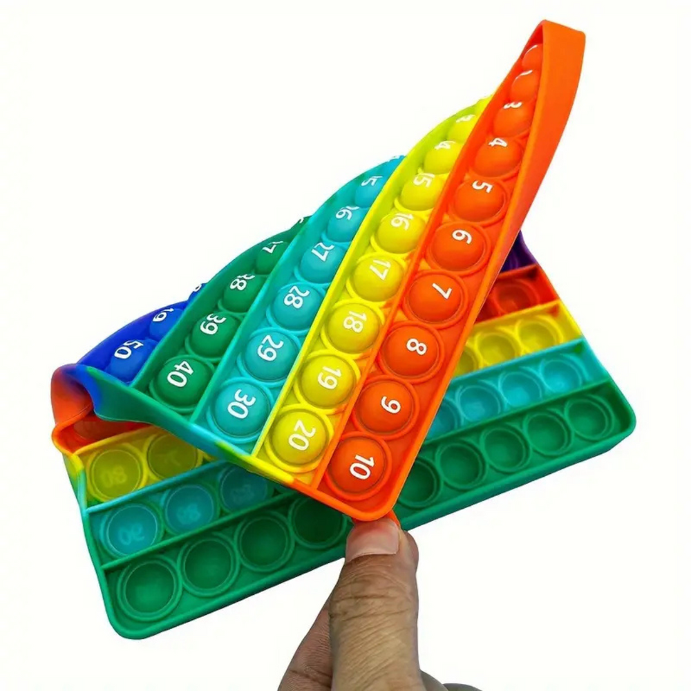 CijferPop 100 – Educatief Regenboog PopSpeelgoed voor Kleuters | Leer Spelenderwijs Tellen & Rekenen