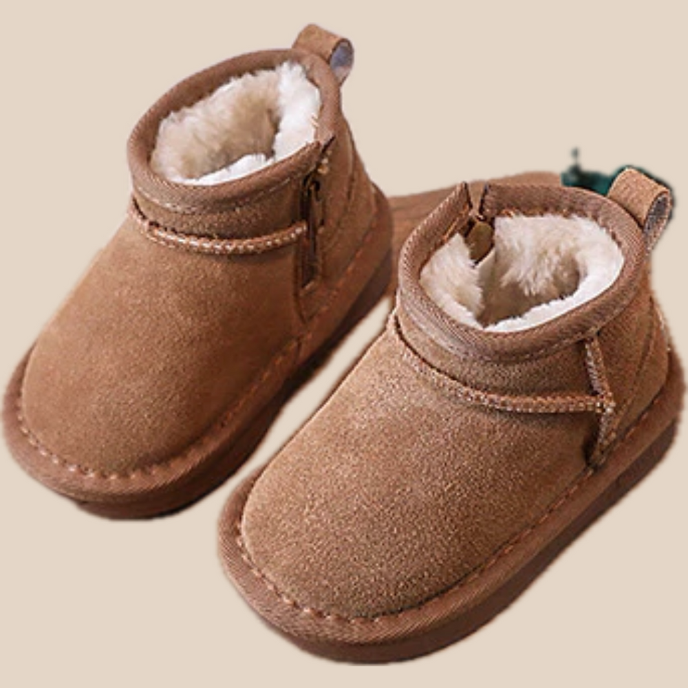 Enkellaars - Noua Unisex, Bruin/Zwart/Grijs, Suède, Maat 18-25