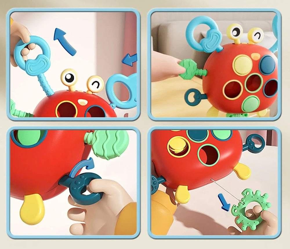 CleverCrabby™ Interactief Speelgoed voor Peuters – Stimuleer Motoriek & Cognitie met de Vrolijke Krab
