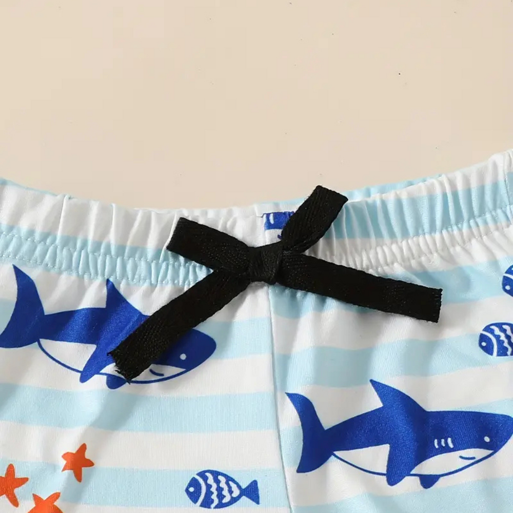 Set van 3 Vrolijke Jongens Zwembroeken – Sneldrogend & Comfortabel voor Strand en Zwembad 0-3 Jaar