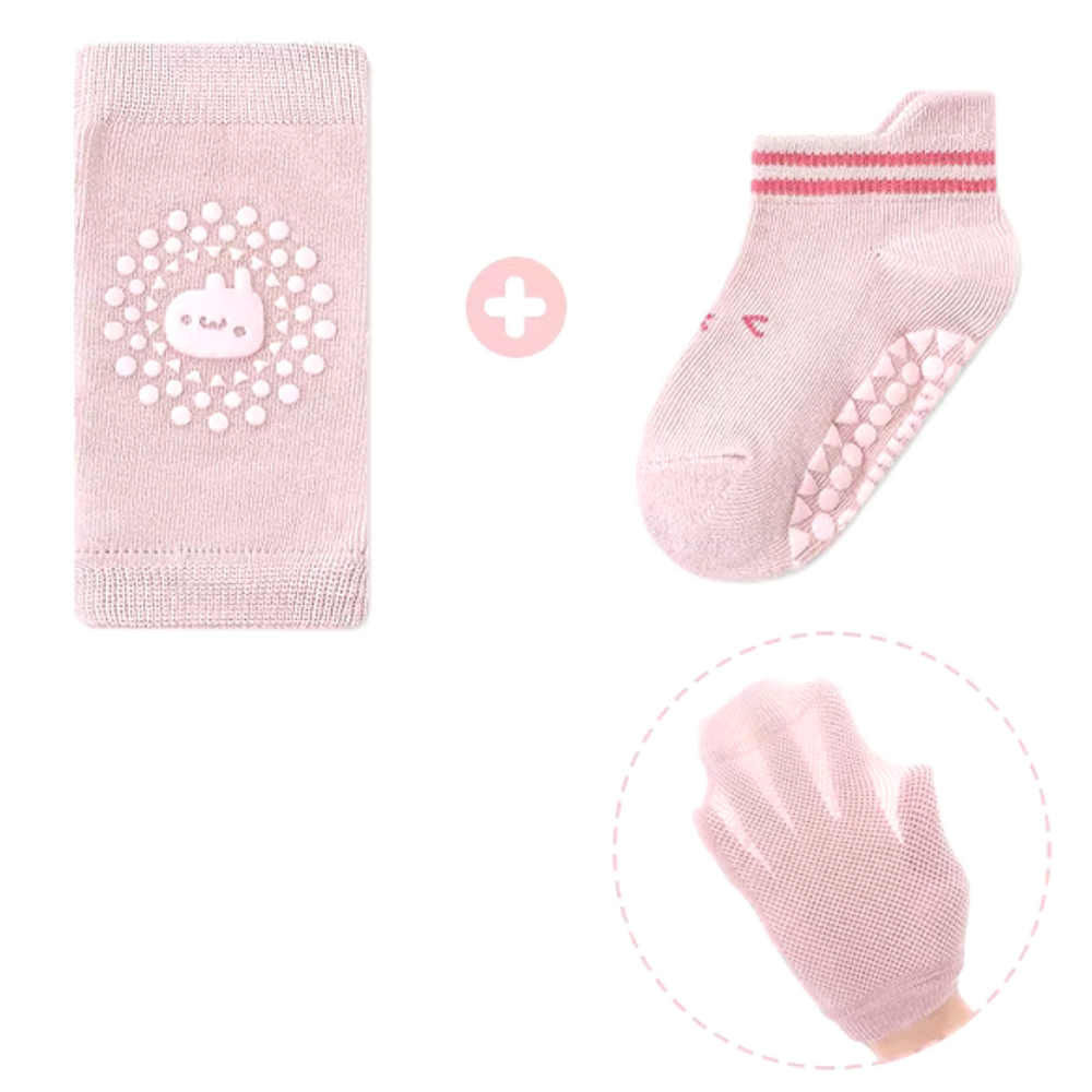 Zachte Baby Kniebeschermers – Set van 3 | Anti-Slip, Ademend & Comfortabel voor Kruipende Baby’s (0-2 Jaar)