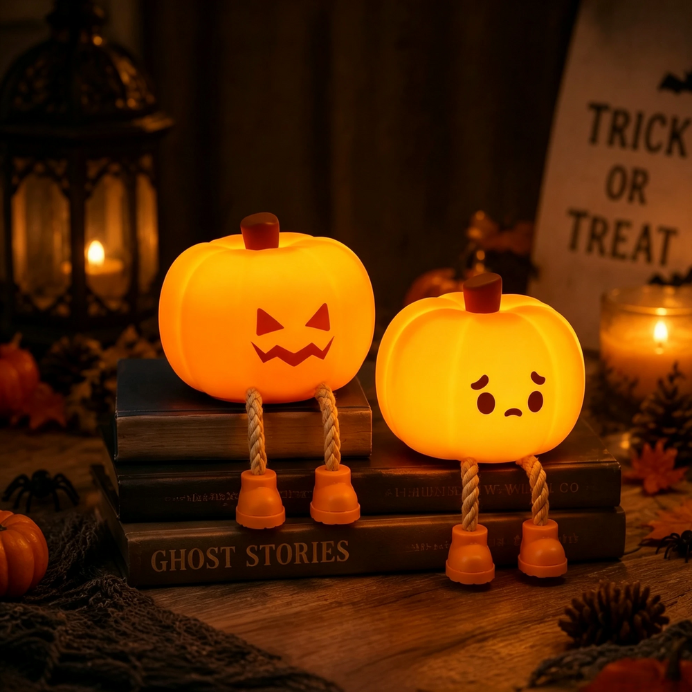 Halloween nachtlampje met zacht sfeerlicht – siliconen, oplaadbaar via USB-C | kinderkamerlamp
