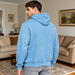 Heren hoodie met babybuidel van katoen – capuchon, lange mouwen, ruimvallend | draagtrui voor papa