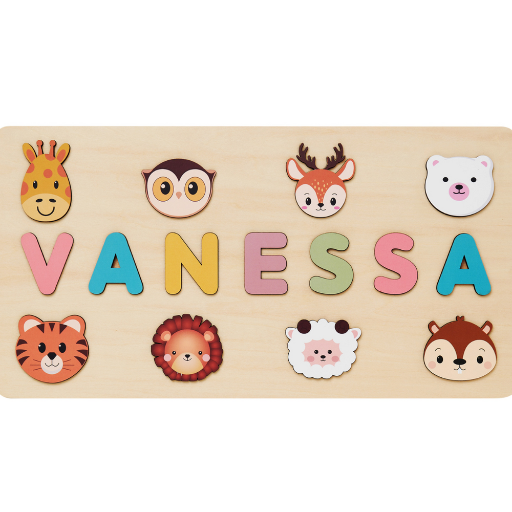 Gepersonaliseerde Houten Naam Puzzel – Educatief Cadeau Kind