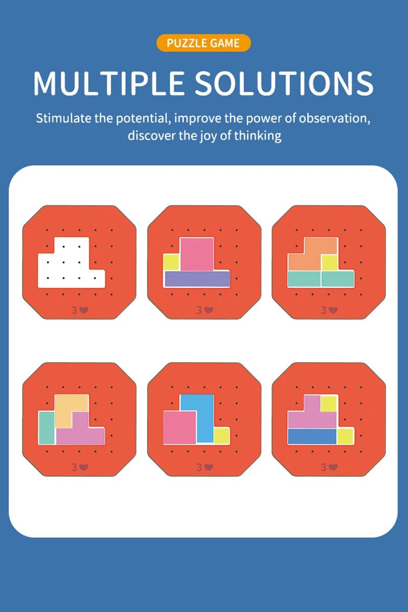 Logische Blokken Geometrische Puzzel – Educatief Speelgoed voor Kinderen