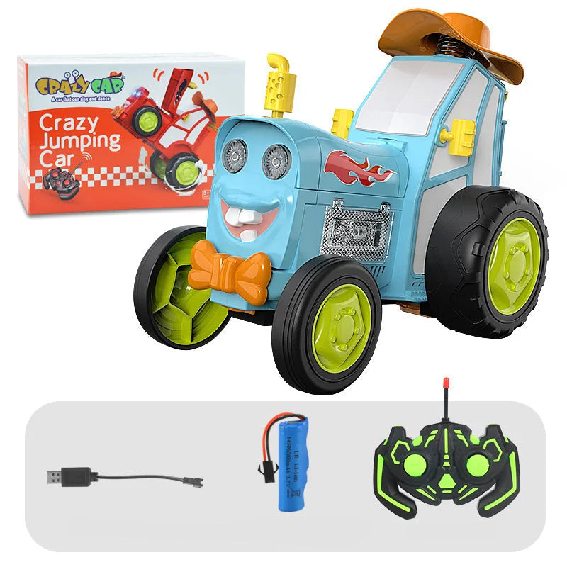 JumpMaster RC Stuntauto – Op afstand bestuurbaar met LED, muziek en spectaculaire stunts voor kinderen