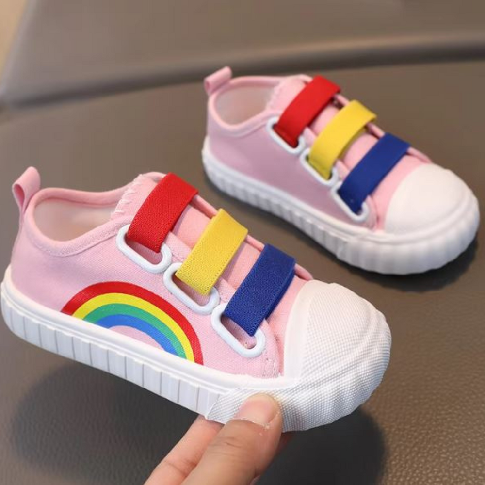 Regenboog Kindersneakers – Ademend & Antislip | Unisex Speelschoenen