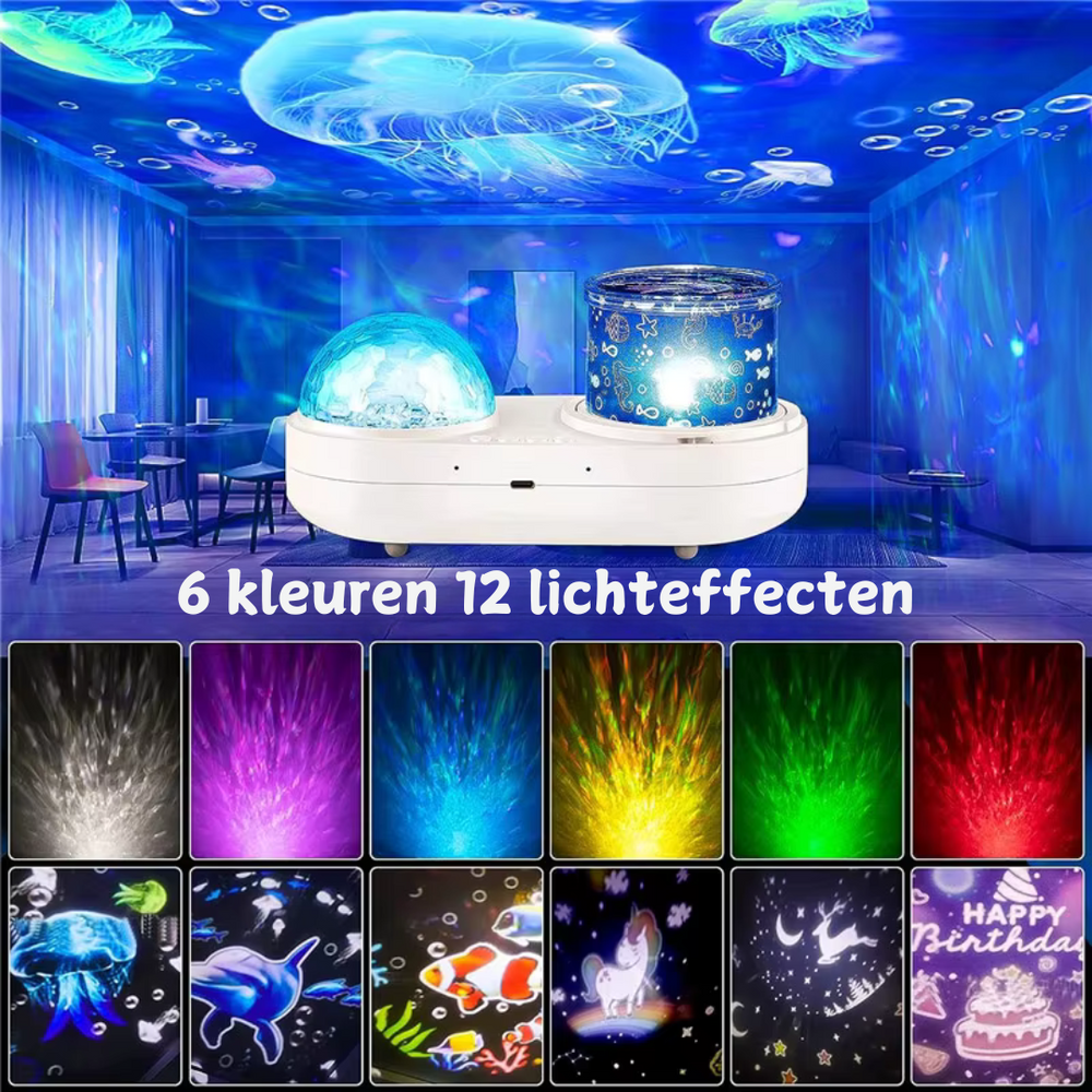 Sterrenhemel Projector voor Kinderen & Volwassenen – LED Nachtlamp met Oceaanlicht & Timer