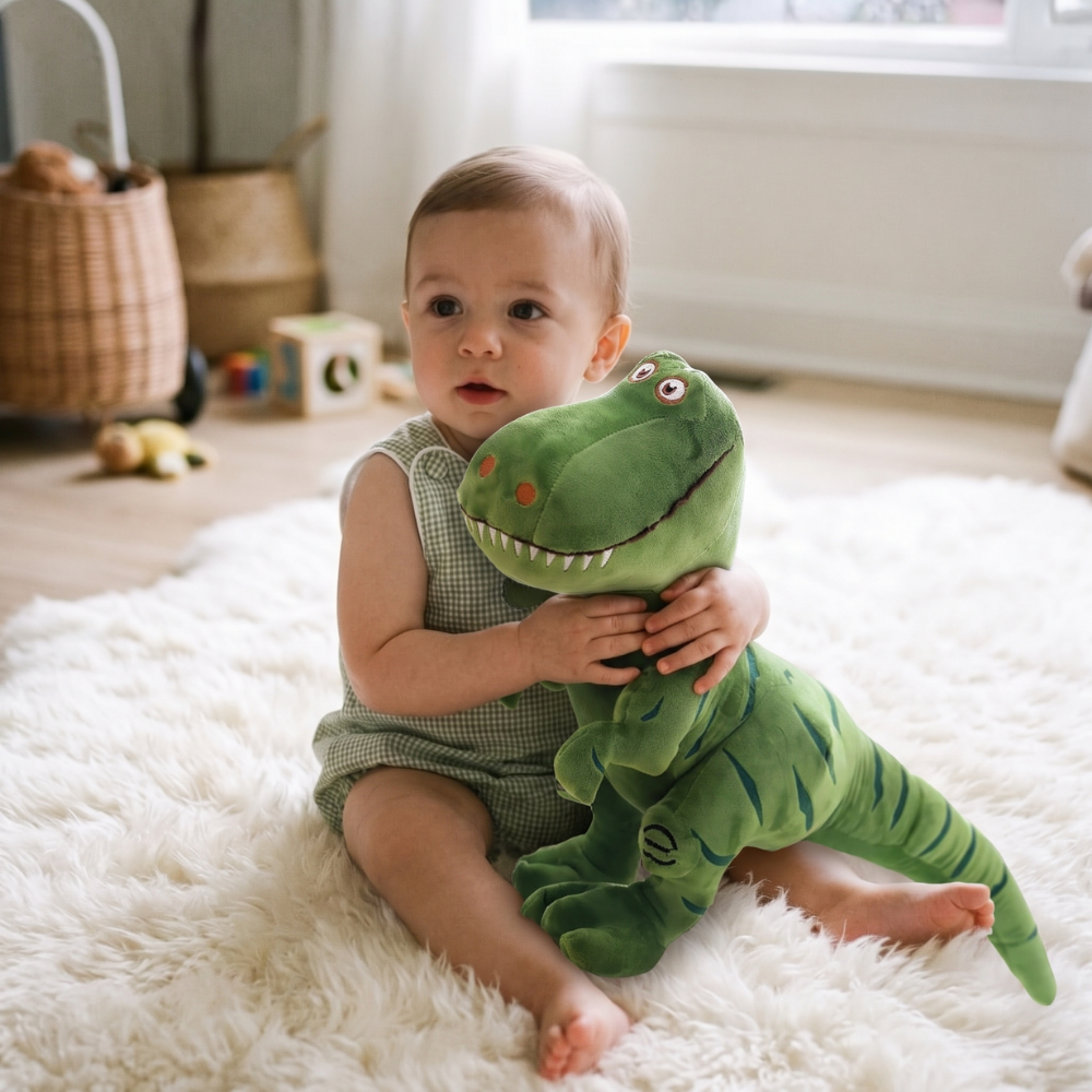 T-rex knuffel van zachte pluche – goed gevuld, knijpbaar, voor spelen en slapen | dino knuffeldier