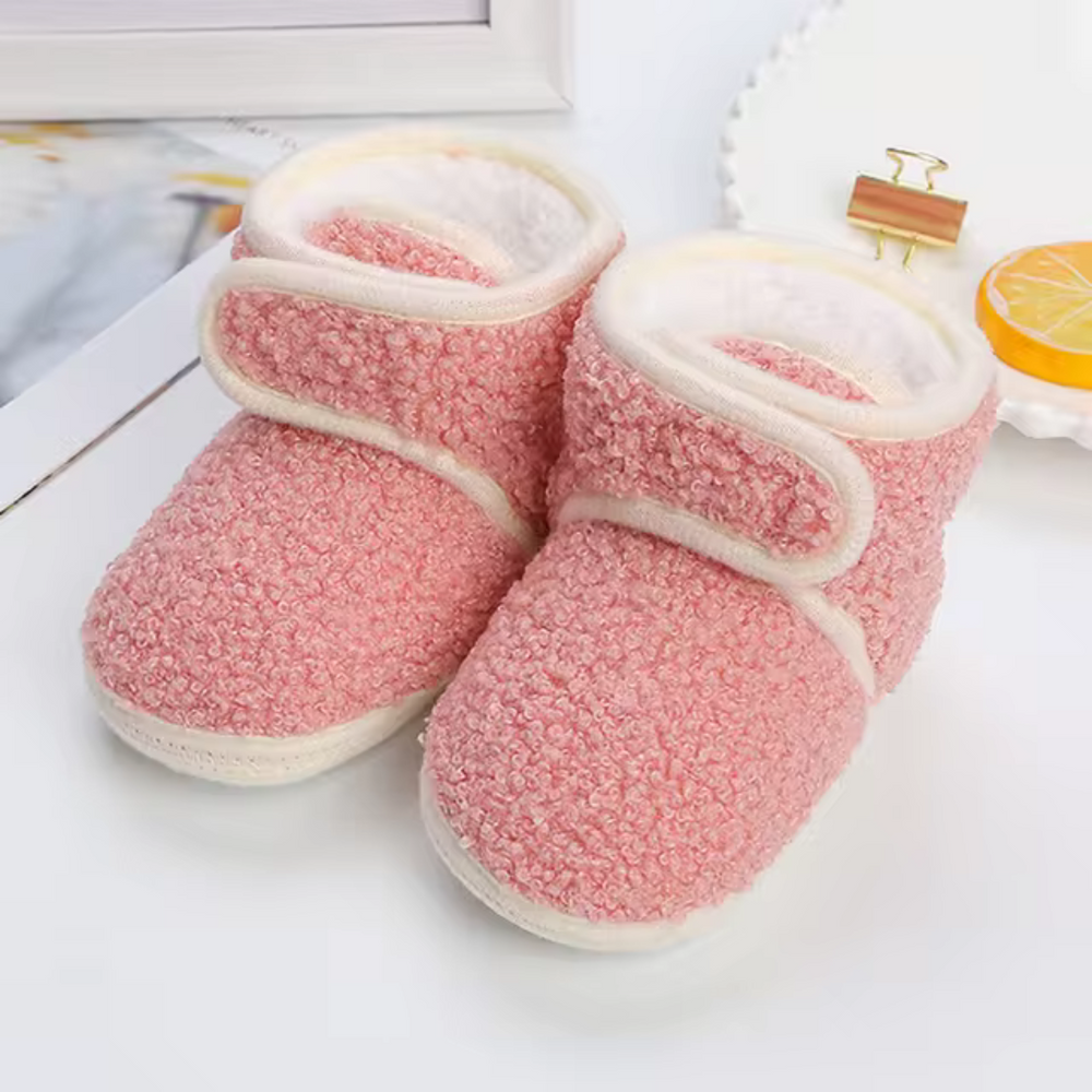 Comfy Booties Baby & Peuter Slofjes – Warme Teddy Fleece Laarsjes met Klittenband voor Jongens en Meisjes