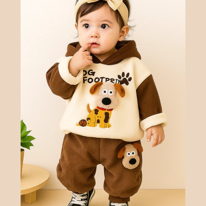 Nordino Kids PupPlay Lentepak voor Jongens – Comfortabel & Trendy Kinder Trainingspak Lente Set 80-120 cm
