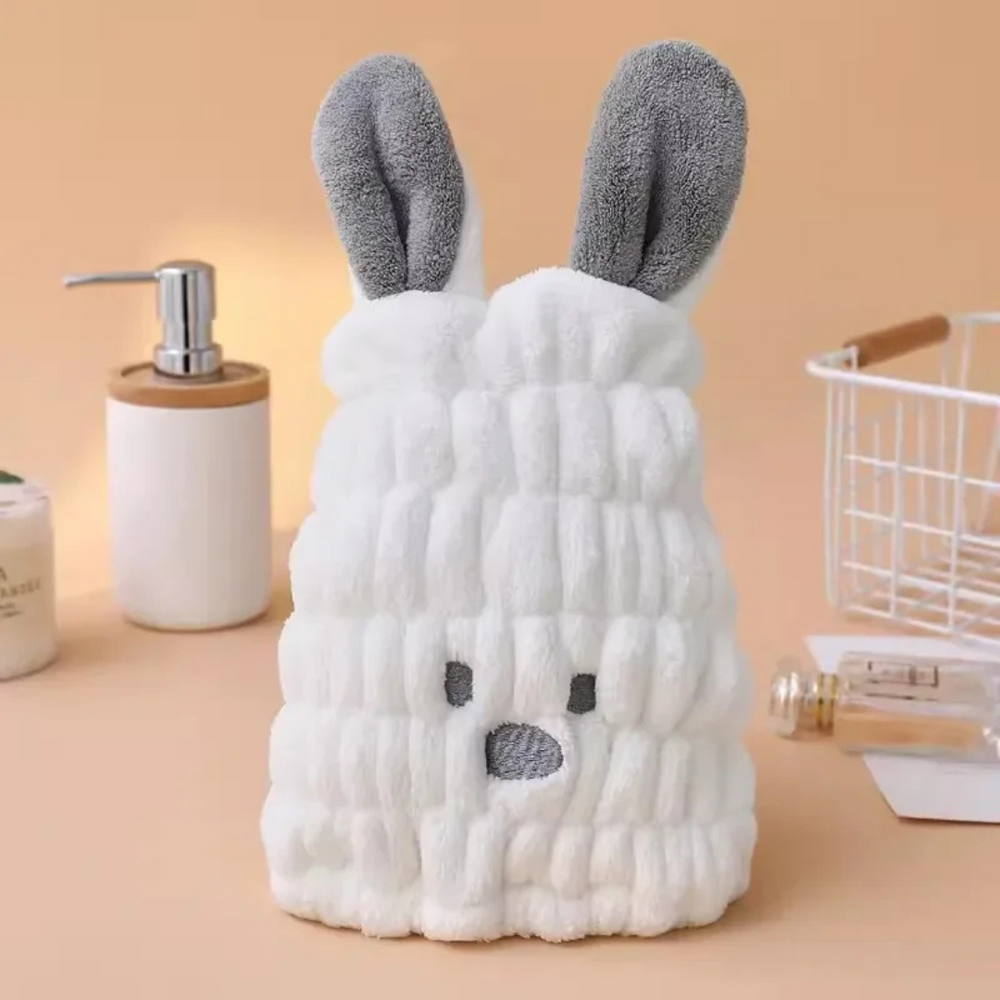 KidsDry Kinder Haarmuts – Sneldrogend Microvezel Konijn Design voor Peuters en Kinderen