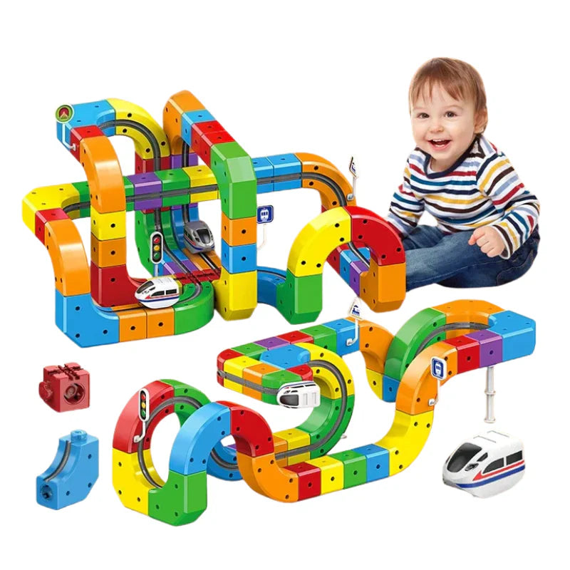 Playvero BuildSphere – Magnetisch Bouw- en Railsysteem voor Creatief en Educatief Speelplezier