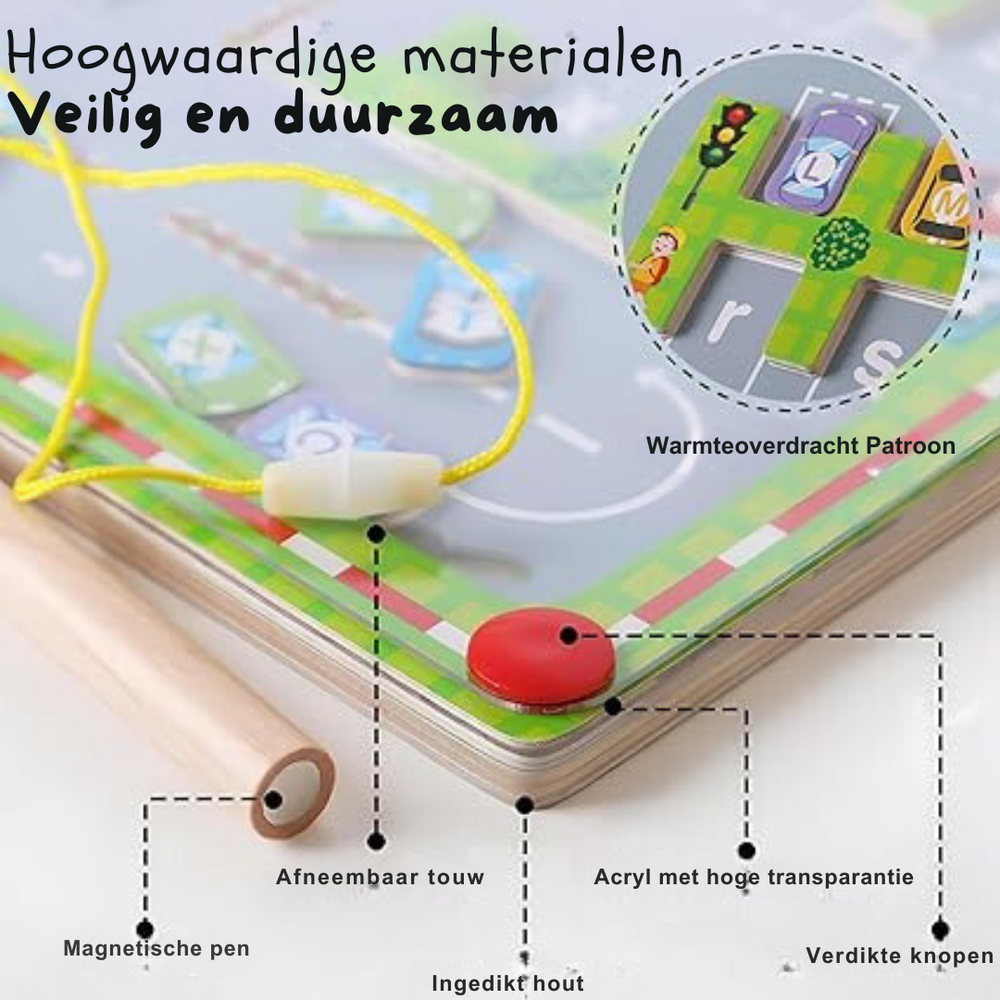 Magnetisch Alfabet Speelbord – Leerletters & Motoriek | Educatief Montessori Speelgoed 3+