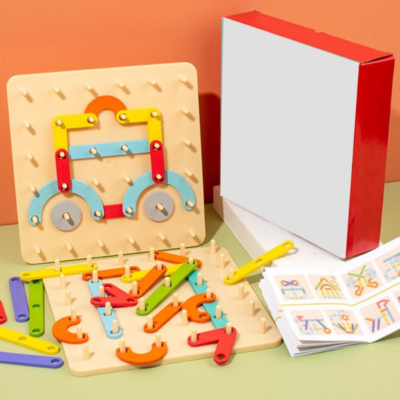 BrainShapes Builder – Educatieve Houten Puzzel voor Kinderen | Creatief & Leerzaam Spel