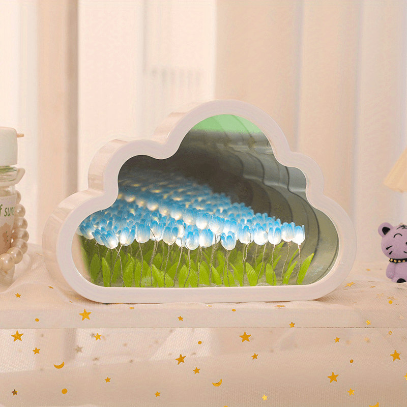 Cloud Tulip Nachtlampje – Sfeervol Tulpenlicht voor Kinderkamer & Woonkamer, Rustgevende LED Decoratie