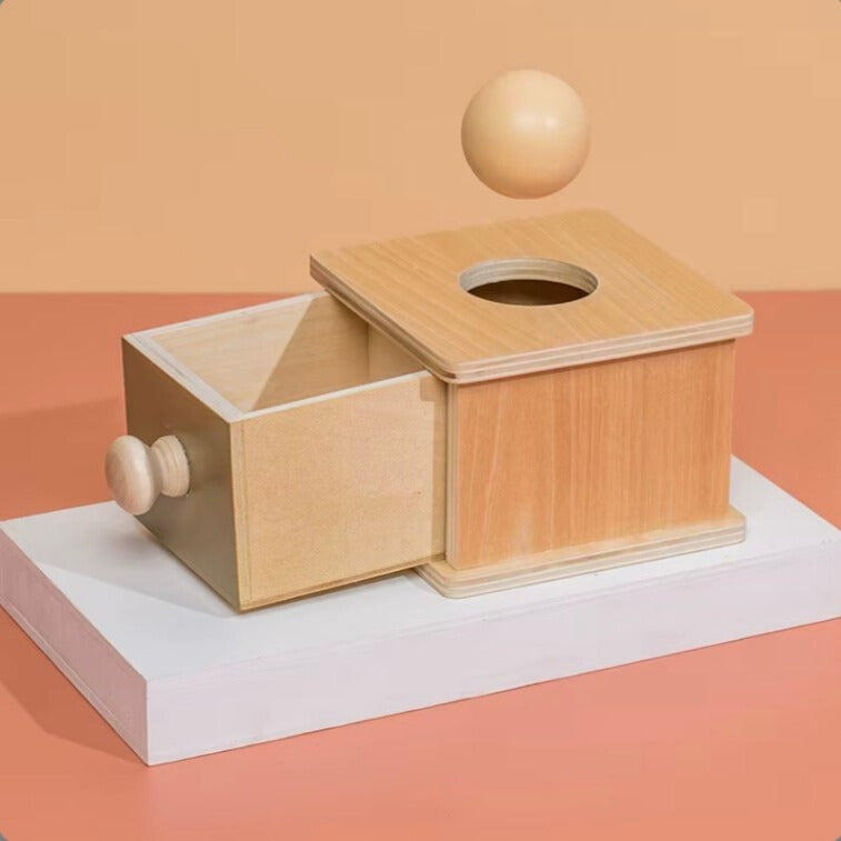 Objectpermanentie Box van Hout – Educatief Speelgoed voor Peuters – Stimuleert Cognitieve Ontwikkeling
