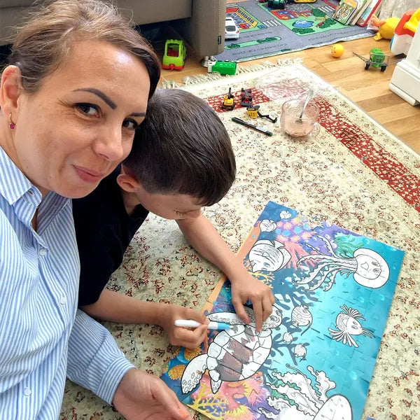 Montessori Waterpuzzel voor Kinderen – Herbruikbaar, Rommelvrij en Perfect voor Sensorisch Spel