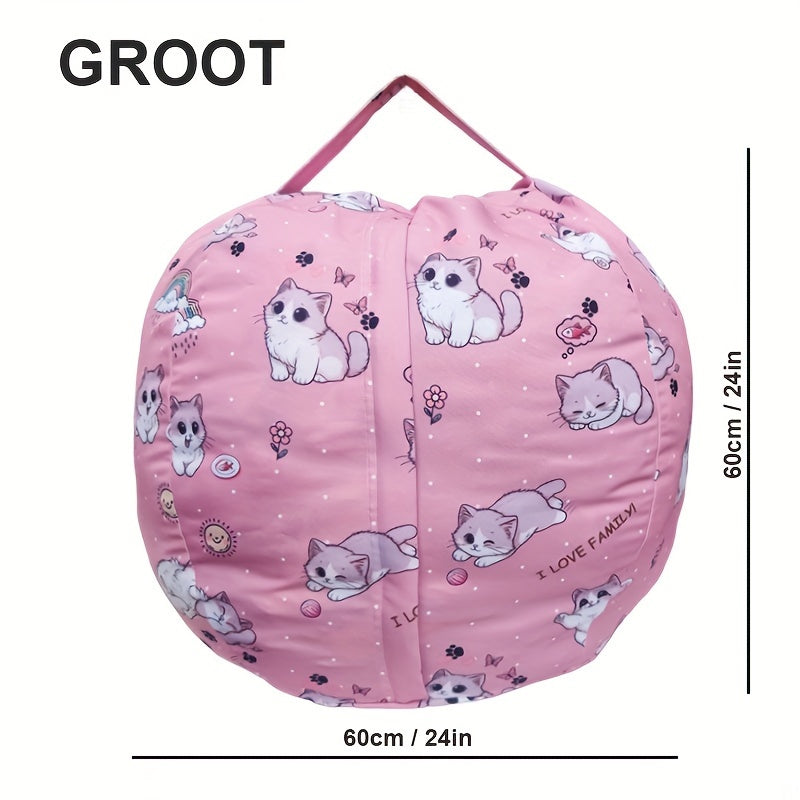 Kitty Bean Bag Hoes – Knuffels Opbergen & Zacht Zitkussen voor Kinderen