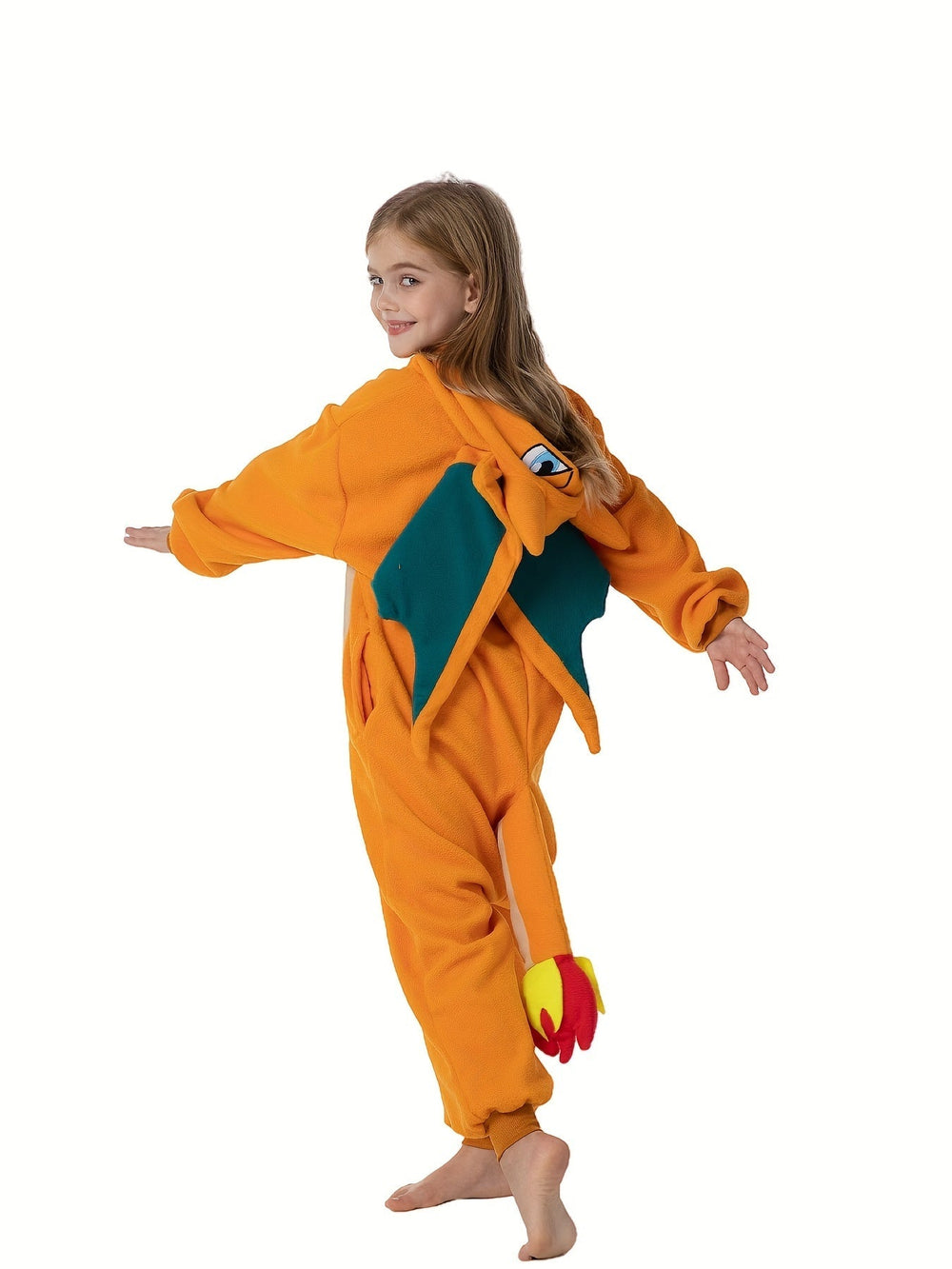 FyreWing Drakenkostuum voor Kinderen - Zacht Fleece, Pyjama & Verkleedpak | Vleugels, Staart & Capuchon | Fantasierijk Spel & Avontuur