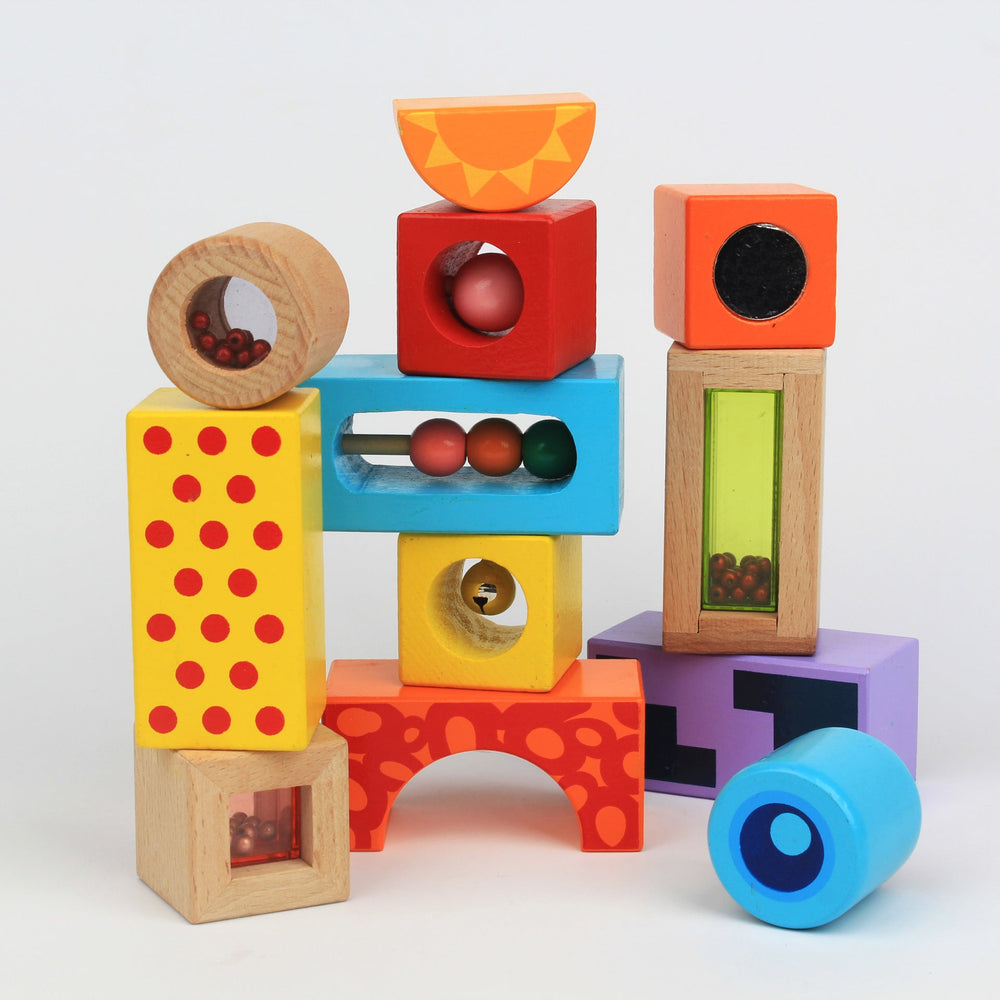 Houten Stapelblokken voor Baby Peuter Kleuter – Educatief Speelgoed voor Creatief Bouwen +1 Jaar