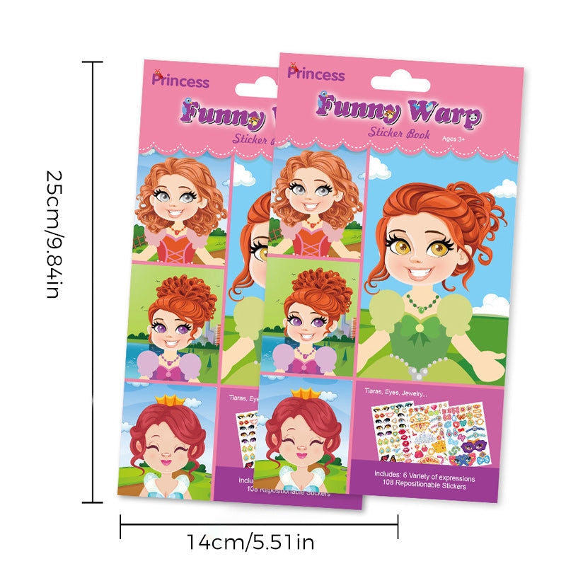 Prinsessen Dress-Up Stickers voor Kinderen – Creatieve Outfits & DIY Kledingstickers