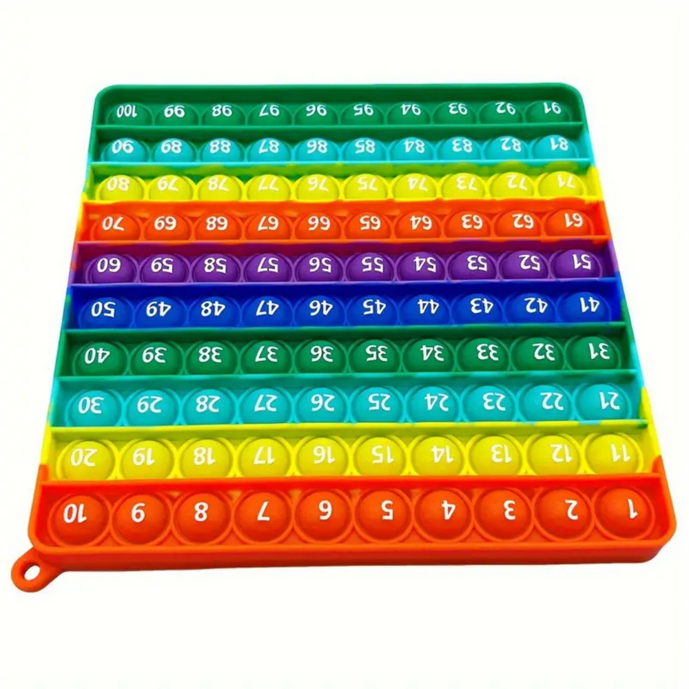 CijferPop 100 – Educatief Regenboog PopSpeelgoed voor Kleuters | Leer Spelenderwijs Tellen & Rekenen