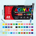 Acrylmarkers met flexibele penseelpunt voor glas, keramiek, steen, hout en papier, sneldrogende inkt op waterbasis