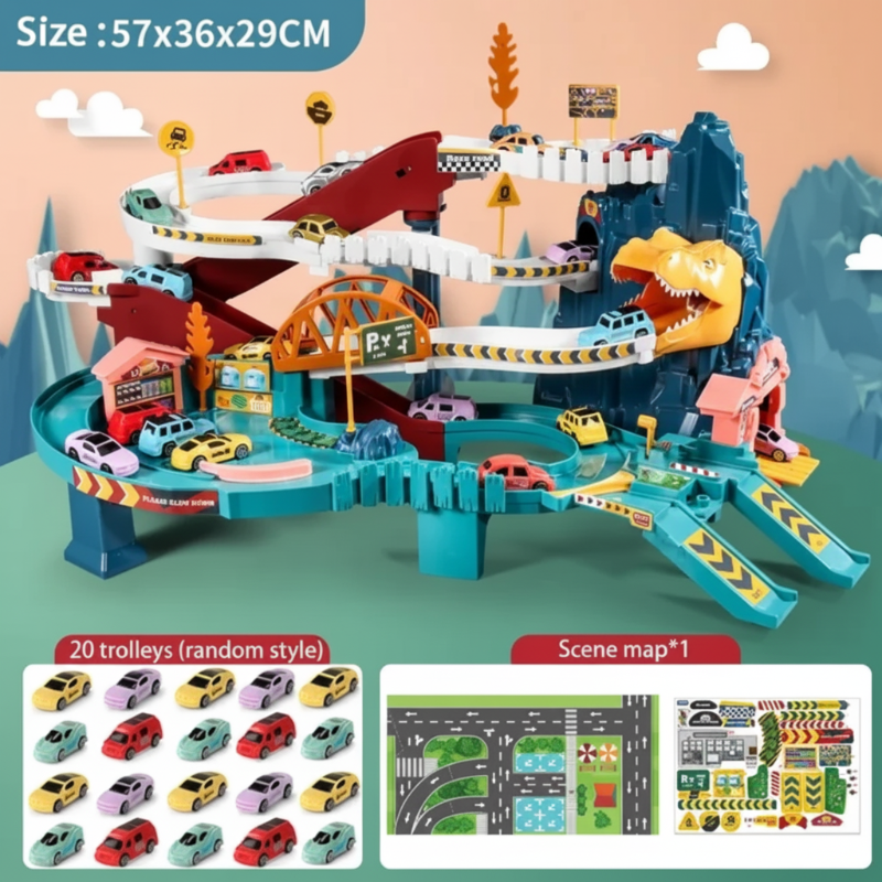 DinoTrack Adventure – Interactieve Dinosaurus Spoorbaan voor Kinderen 3+ | Creatief & Leerzaam Speelgoed