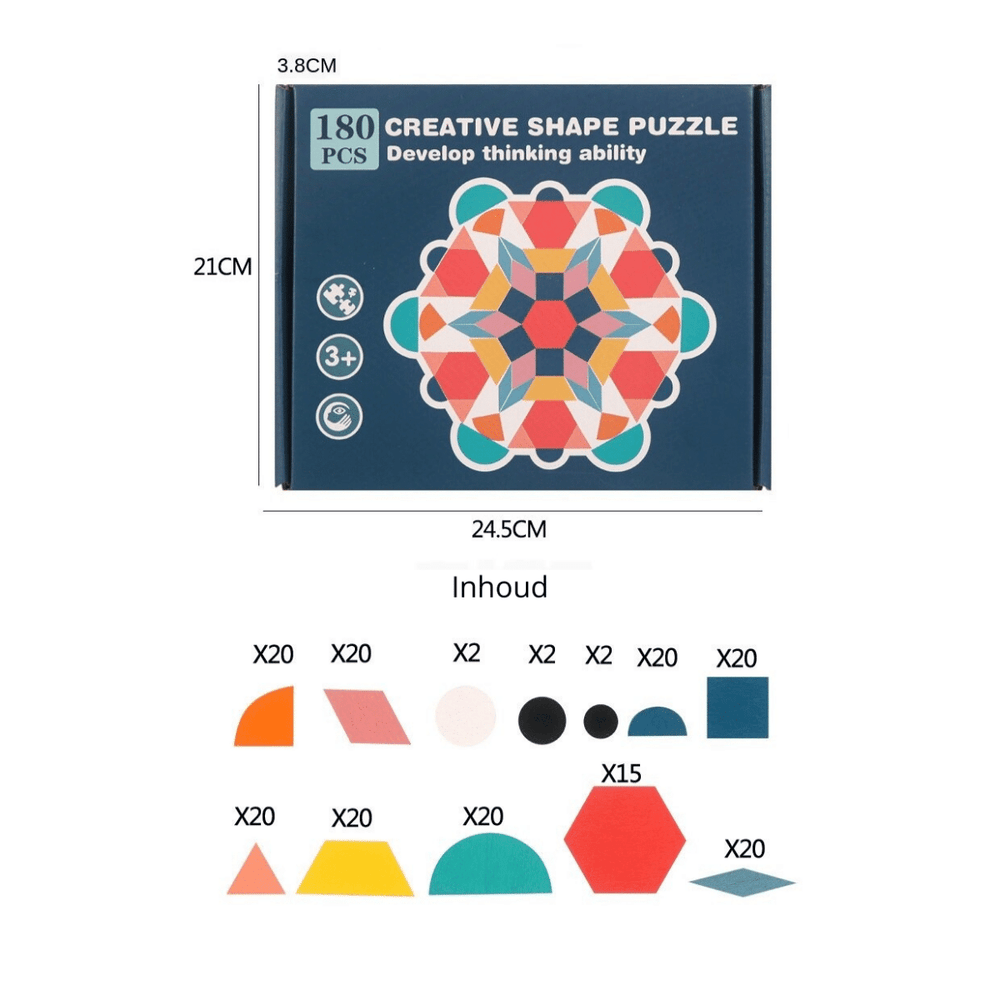 Geometrische Vormenpuzzel Kinderen – Educatief Creatief Speelgoed