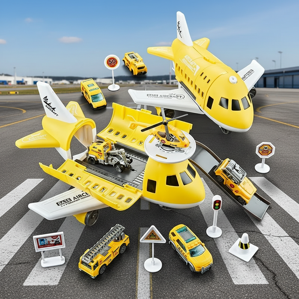 SkyPort Adventure Playset – Educatief Vliegveld Speelgoed voor Kinderen 3+ | Creatief Rollenspel & Motorische Vaardigheden
