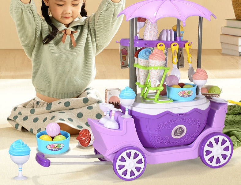 Ijswagen Speelkar voor Kinderen – 69 Accessoires voor Creatief Rollenspel en Fantasie
