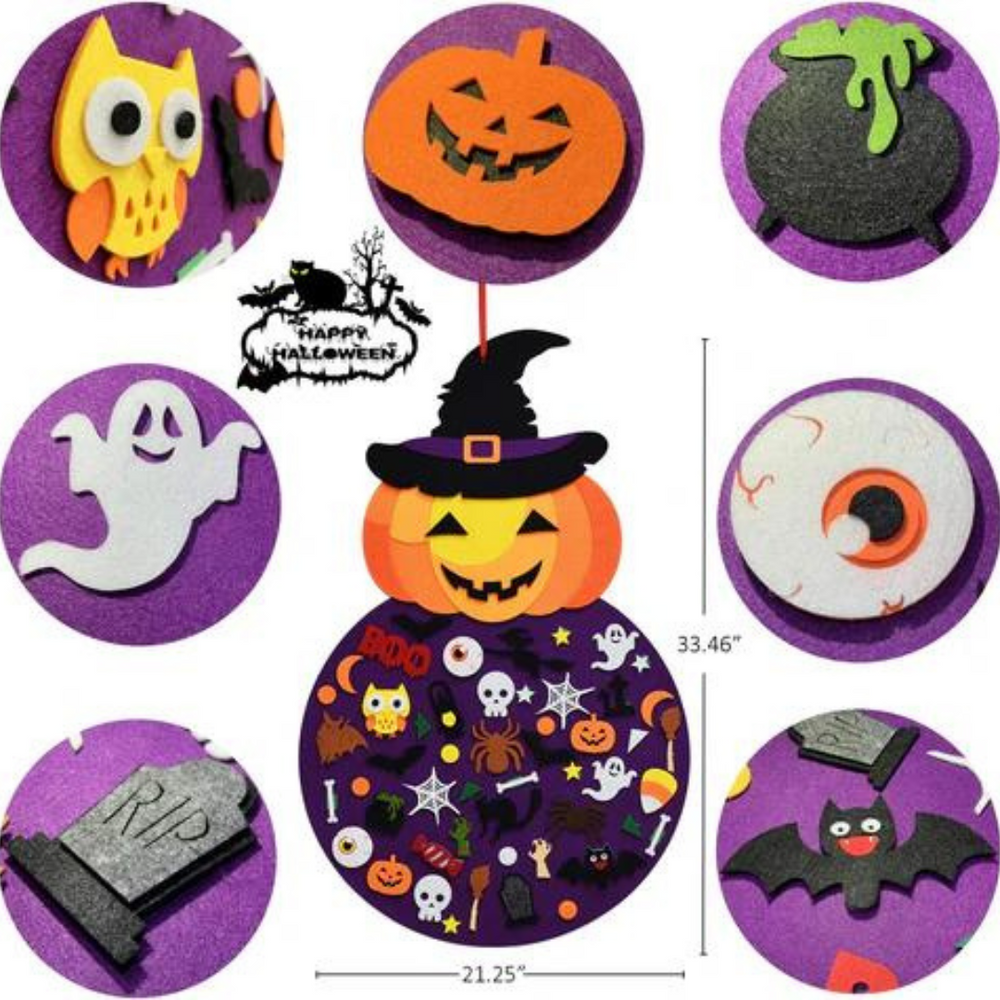 Halloween Feltboard Knutselset voor Kinderen – 50+ Decoraties | Creatief Spel