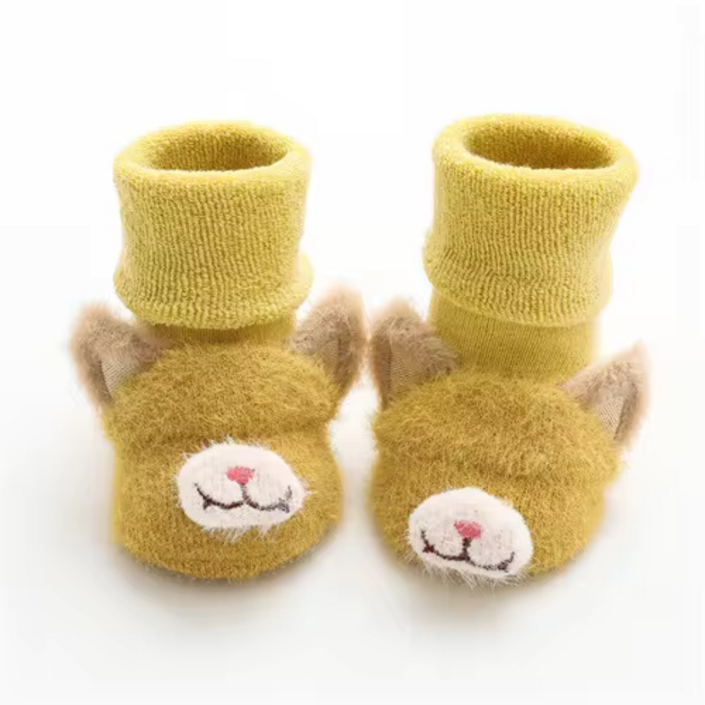 Cozy Bear Baby Sokjes – Warme Antislip Sokjes voor Baby’s en Dreumesen, Perfect voor Eerste Stapjes en Winterdagen