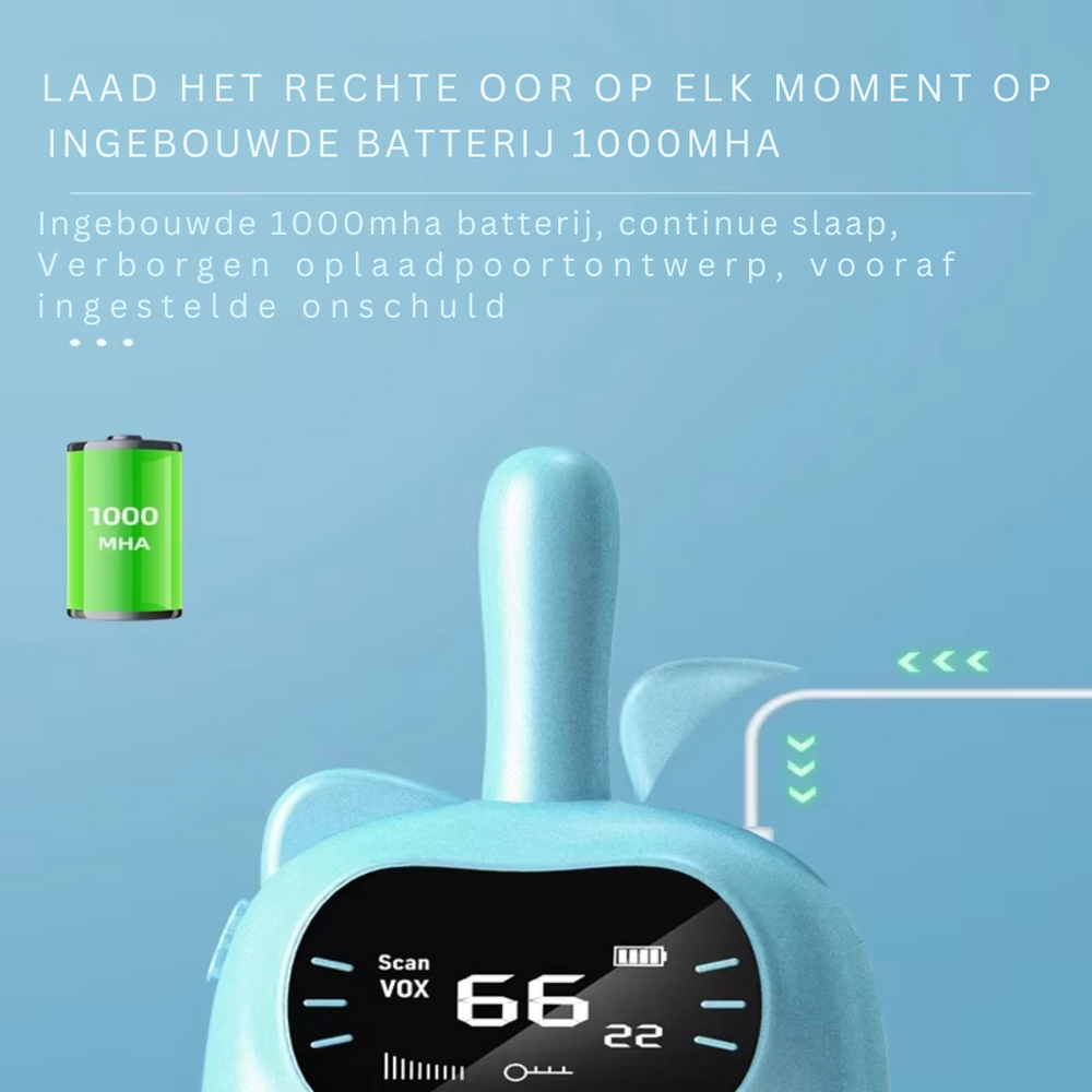 Walkie Talkies voor Kinderen – Oplaadbare Set met Bereik tot 3 km